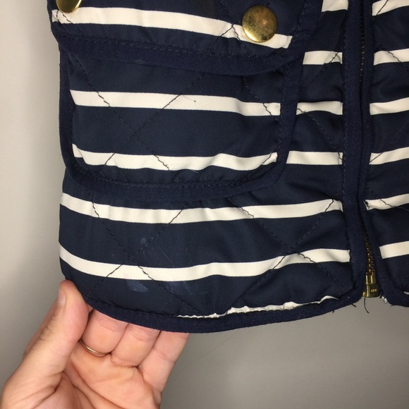 J. Crew Girls Excursion Quilted Vest In Stripe - Picture 2 of 7